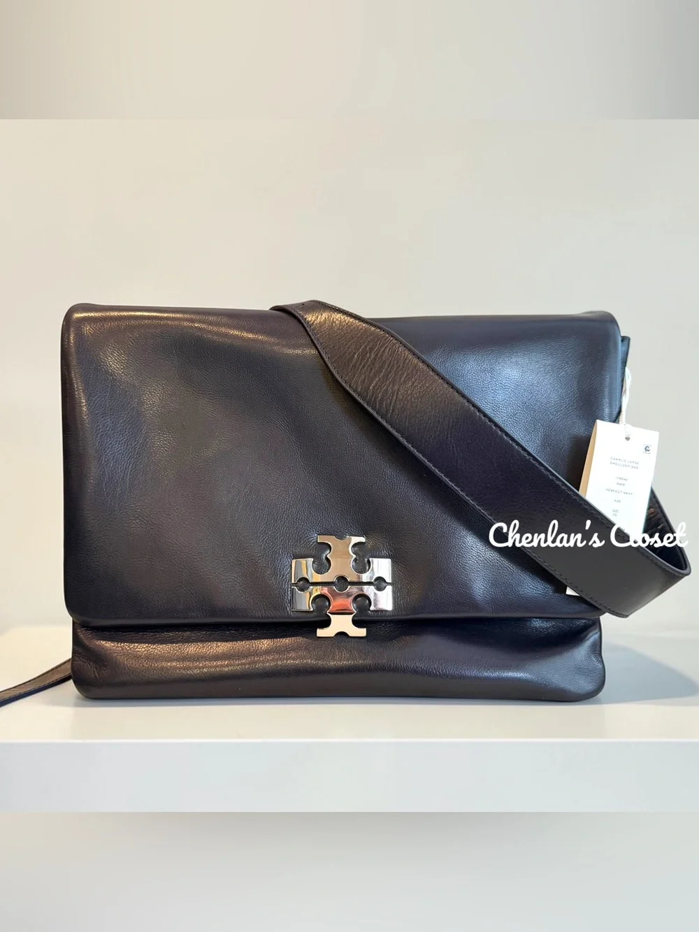 NWT Tory Burch Large Charlie Runway Shoulder Bag
